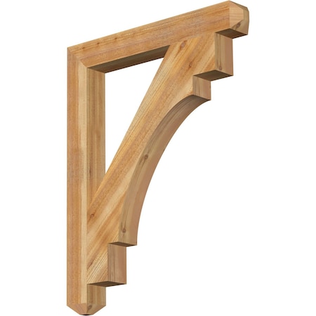 Ekena Millwork Merced Craftsman Rough Sawn Bracket, Western Red Cedar, 4"W x 32"D x 40"H BKT04X32X40MRC04RWR